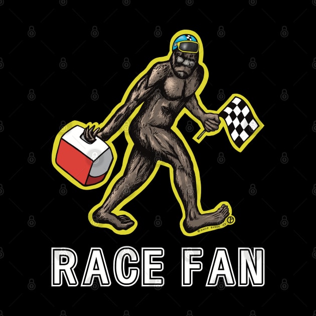 Bigfoot Race Fan by Art from the Blue Room