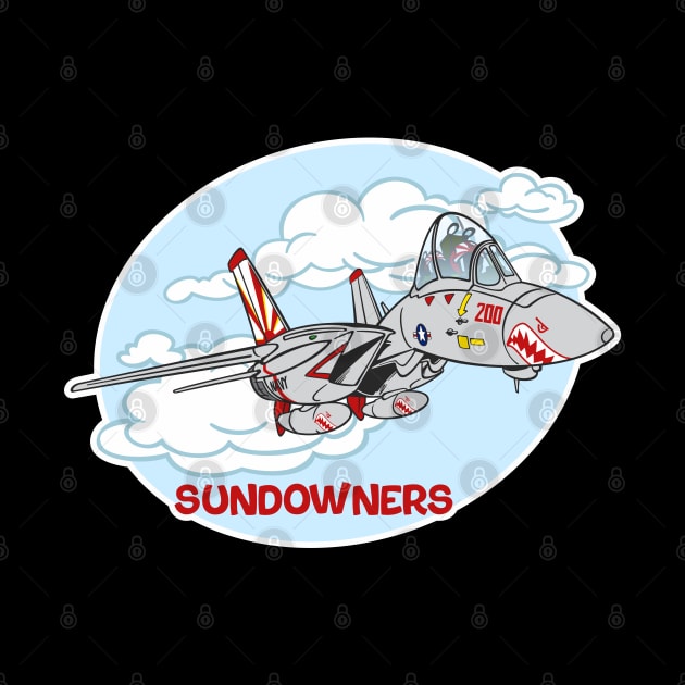 Tomcat Cartoon VF-111 Sundowners by MBK