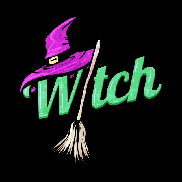 Witch Costume With Hat And Broom For Halloween by SinBle