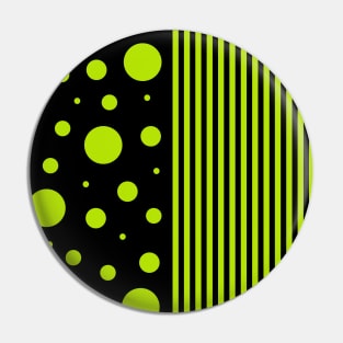 Spots and Stripes - Lime Green Pin