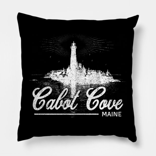 Cabot Cove Maine from Murder She Wrote - distressed Pillow by hauntedjack