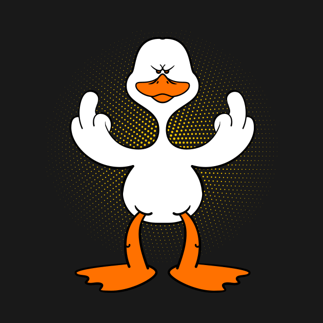 Duck shows Middlefinger by schlag.art