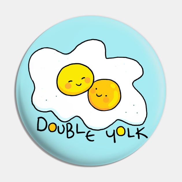 Double Yolks - The Egg Lovers Pin by doodledate