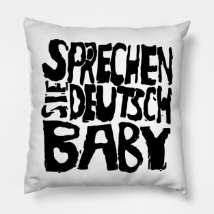 Sprechen Baby Black Pillow