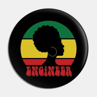 African American Engineer Black History Month Pin