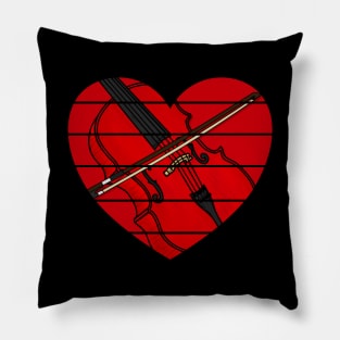 Valentines Cello Cellist Wedding Musician Pillow