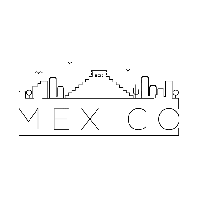 Mexico Minimal Skyline by kursatunsal