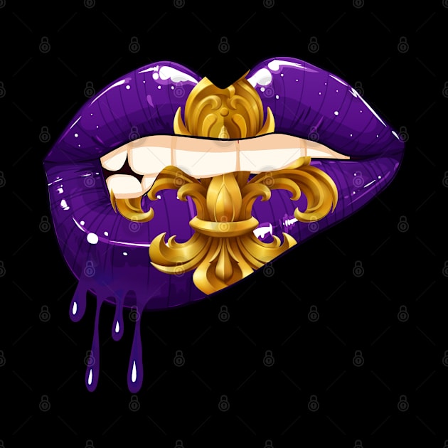 Mardi Gras Lips by TeddyTees