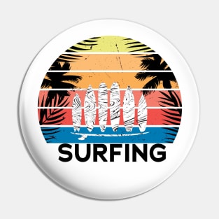 waves, surfing,surfboards, beach shirt,surf, surfer,shirt, summer shirt, Pin