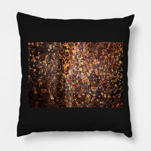 "Fireflies Annual Convention" (rust abstract) Pillow