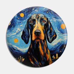 Black and Tan Coonhound Night Pin