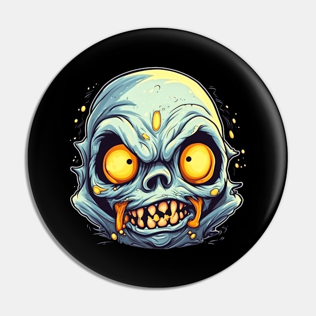 Eerie Halloween Ghoul Art Pin by Captain Peter Designs