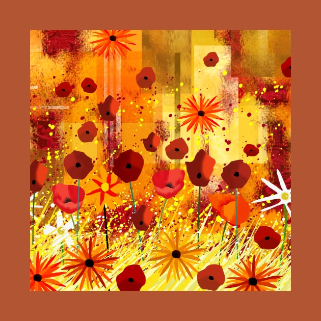 Abstract Poppies by Scratch