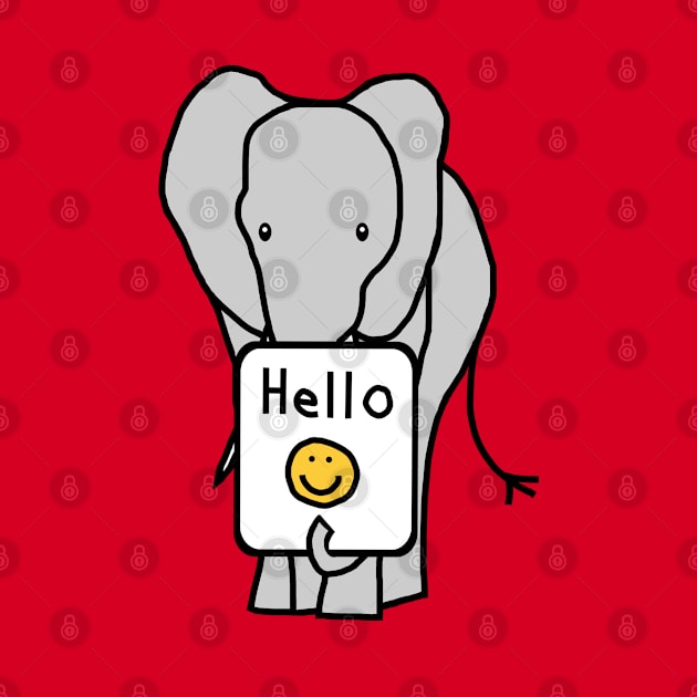 Elephant says Hello by ellenhenryart