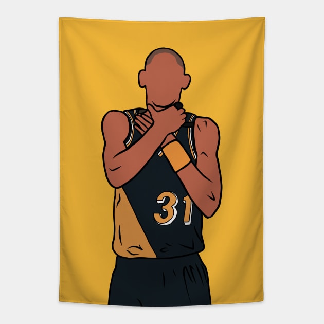 Reggie Miller Choke Tapestry by rattraptees