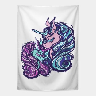 Mother's Day Unicorn w/ Daughter Tapestry