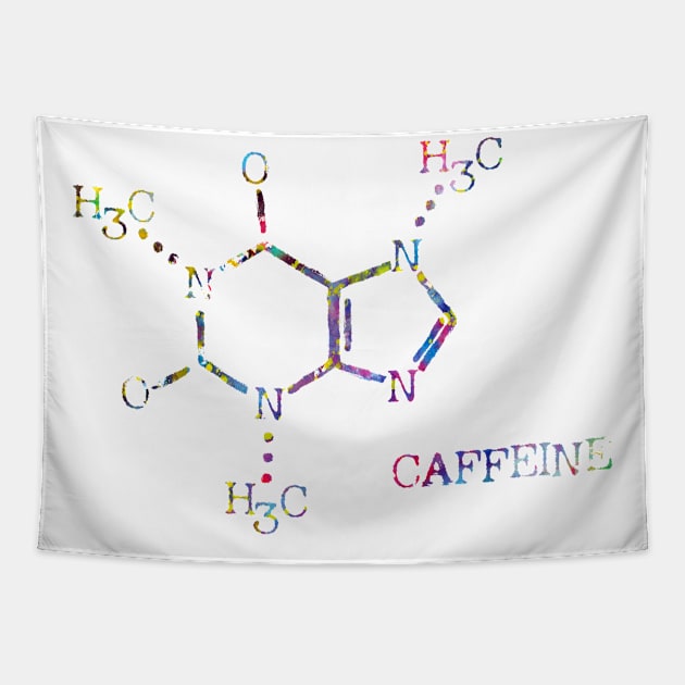 Caffeine molecule Tapestry by erzebeth