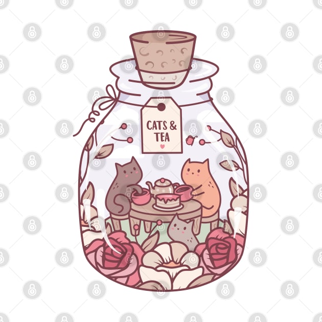 I love cats and tea by crealizable