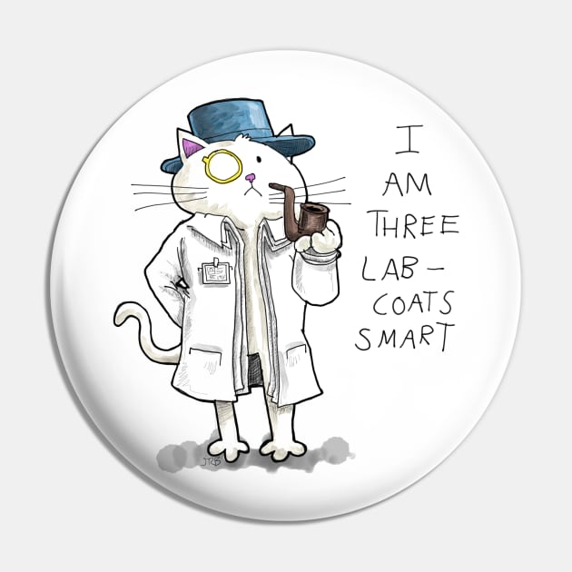 Dapper Cat - Lab Coats Pin by johnnybuzt