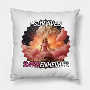 I SURVIVED BARVENHEIMER - Barbie & Oppenheimer Pillow