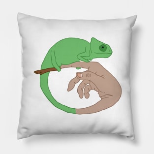 Human chameleon Pillow