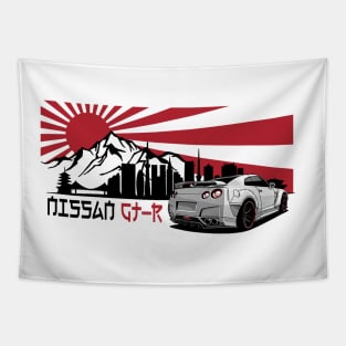 Nissan GTR R35, GT-R, JDM Car Tapestry