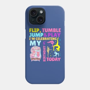 Girls 8th Birthday Gymnastics Themed Party Kids Eight Year Old Phone Case