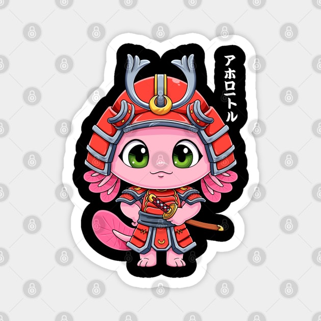 Japanese Axolotl Samurai Magnet by GoshWow®