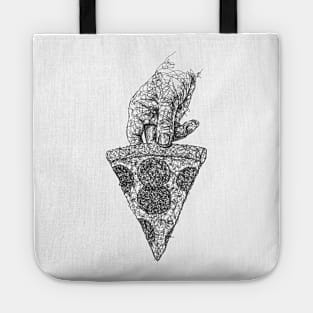 Take a slice of pizza drawing with scribble art Tote