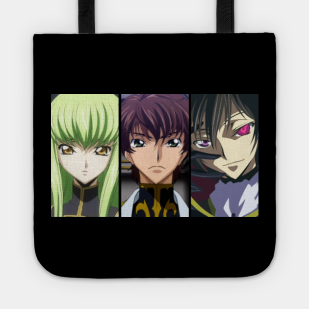 Graphic Japanese Anime Code Geass Characters C C Suzaku Lelouch Code Geass Tote Teepublic Graphic Japanese Anime Code Geass Characters C C Suzaku Lelouch Code Geass Tote Teepublic