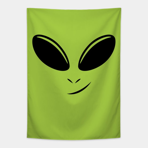 Alien Face Tapestry by Malchev