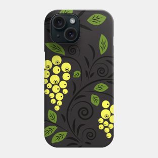 pattern with flowers and leaves hohloma style Phone Case