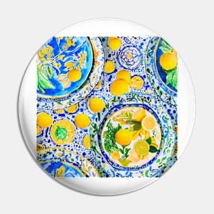 Lemons on Majolica plates Pin