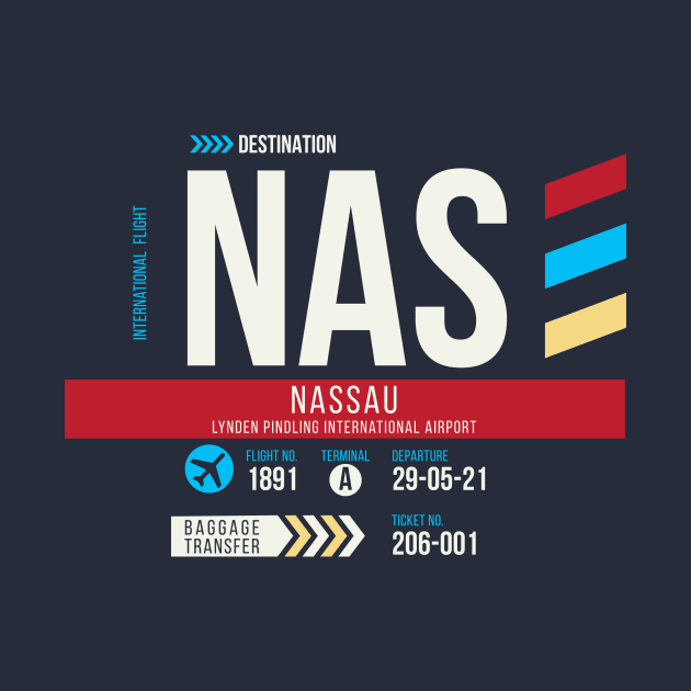 Nassau (NAS) Airport Code Baggage Tag by SLAG_Creative