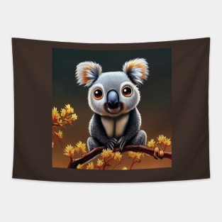 Baby Koala Print Tapestry