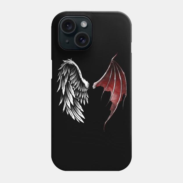 lucifer angel wings Phone Case by NemiMakeit