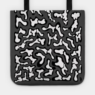 stains , spilled black and white paint Tote