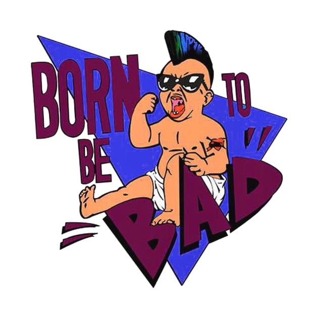 Born To Be Bad Twins 80s Punk Cool Baby Vintage by TerBurch