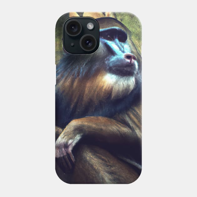 Monkey with a crown Phone Case by maxcode