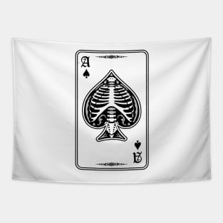 Ace of Spades Ribcage Tapestry