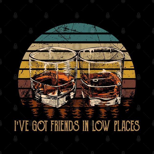 I've Got Friends In Low Places Glasses Country Musics Whiskey by Chocolate Candies