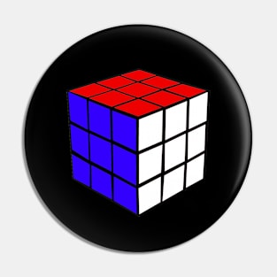 Red White & Blue Cube Pin