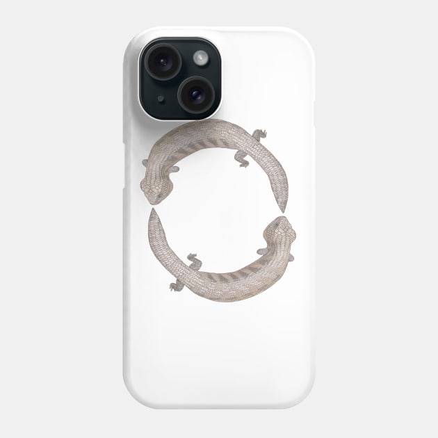 Blue tongue skink circle Phone Case by Luilouu