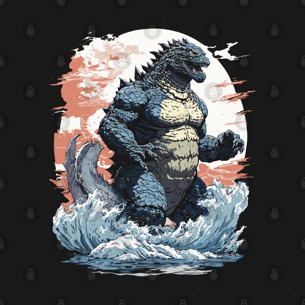 Godzilla monster in Japan by Alex