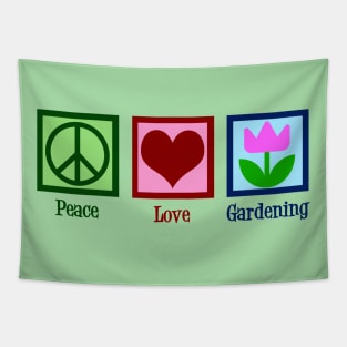 Peace Love Gardening Tapestry