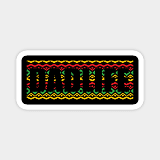 Dad Life, African Pattern Rasta Colors, Proud Dad Magnet