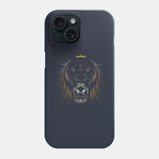 lion head face illustration Phone Case