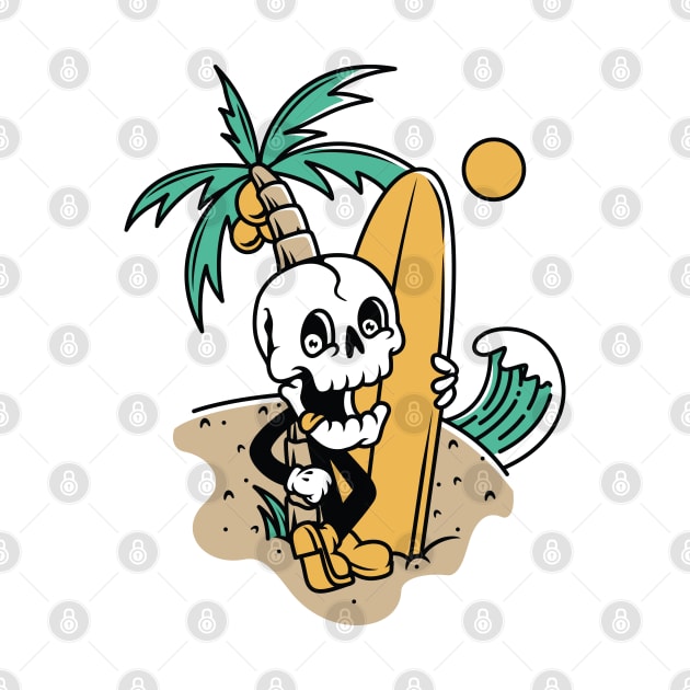 Skull Ready to Surf by quilimo