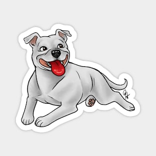 Dog - Staffordshire Bull Terrier - White Magnet