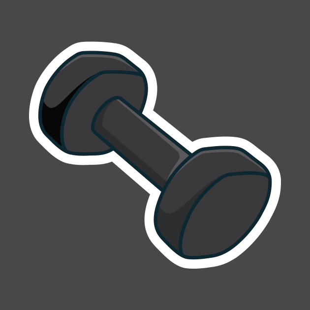 Gym Dumbbells Sticker vector illustration. Gym fitness object icon concept. Low weight dumbbells sticker logo design. Dumbbell for training body muscles sticker design logo. by AlviStudio